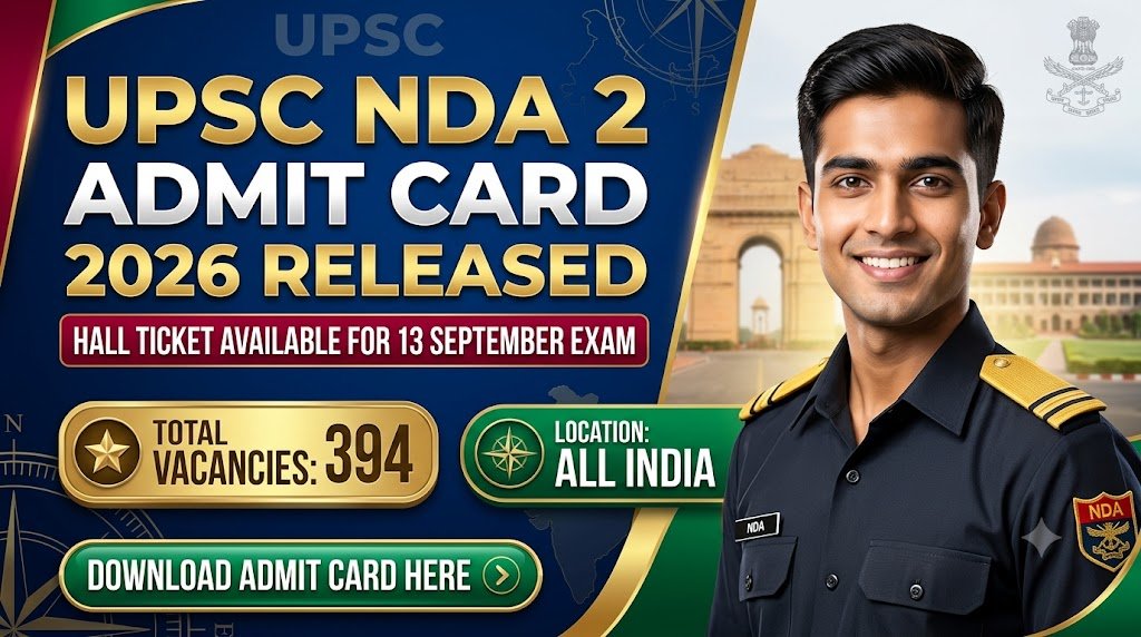 UPSC NDA 2 Admit Card 2026 Released: Hall Ticket Available for 13 September Exam