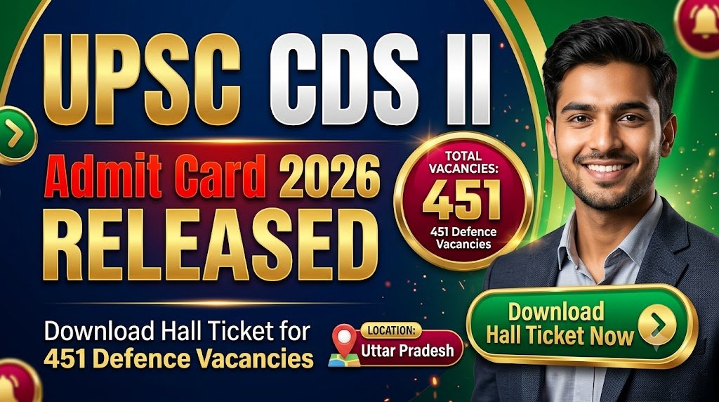 UPSC CDS II Admit Card 2026 Released: Download Hall Ticket for 451 Defence Vacancies