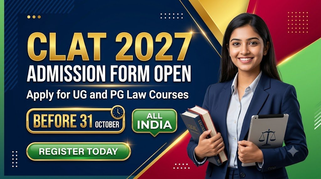 CLAT 2027 Admission Form Open: Apply for UG and PG Law Courses Before 31 October