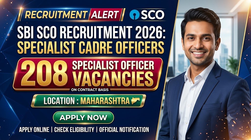 SBI SCO Recruitment 2026: 208 Specialist Officer Contract Vacancies