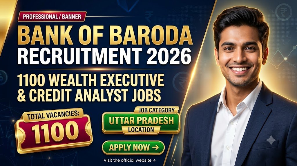 Bank of Baroda Recruitment 2026: 1100 Wealth Executive & Credit Analyst Jobs