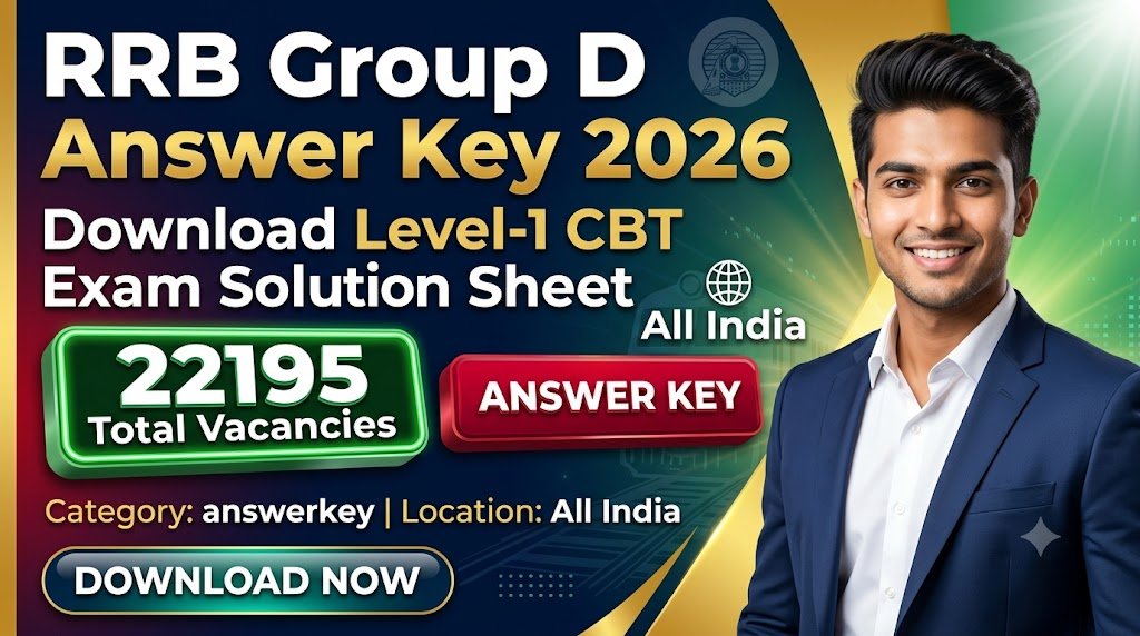 RRB Group D Answer Key 2026: Download Level-1 CBT Exam Solution Sheet