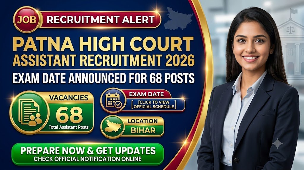 Patna High Court Assistant Recruitment 2026: Exam Date Announced for 68 Posts