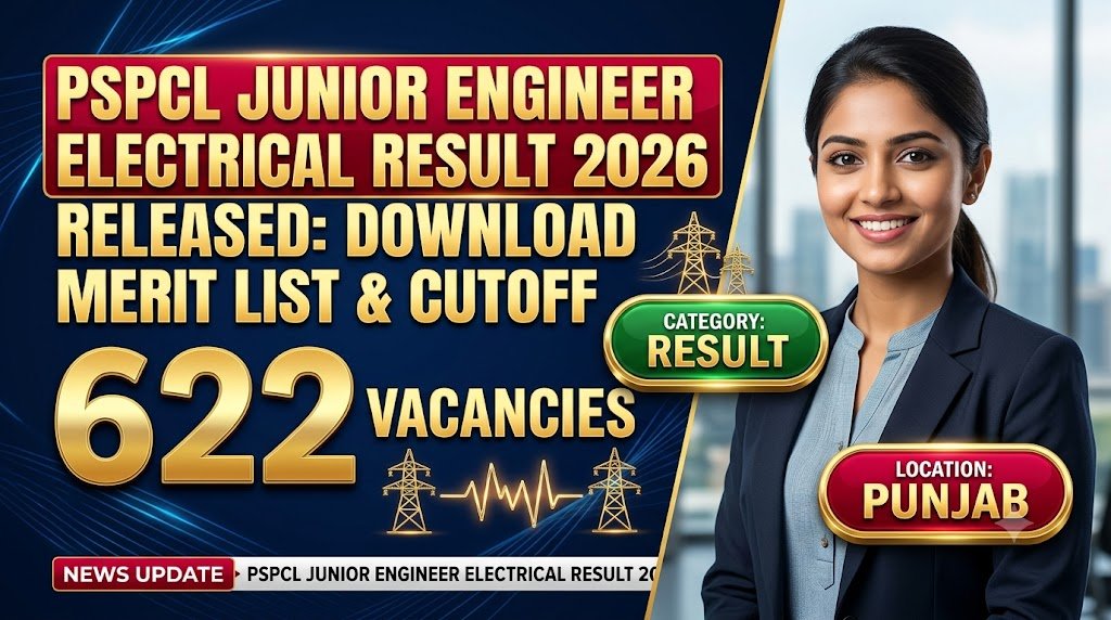 PSPCL Junior Engineer Electrical Result 2026 Released: Download Merit List & Cutoff