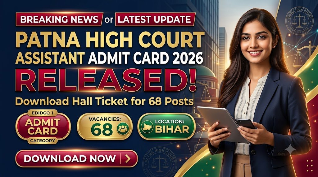 Patna High Court Assistant Admit Card 2026 Released: Download Hall Ticket for 68 Posts