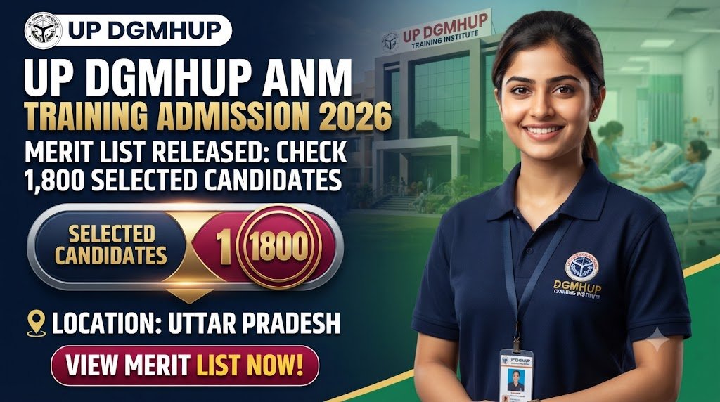 UP DGMHUP ANM Training Admission 2026 Merit List Released: Check 1,800 Selected Candidates