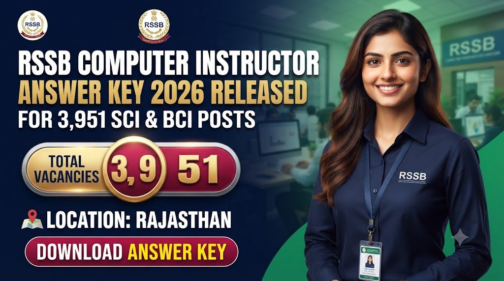RSSB Computer Instructor Answer Key 2026 Released for 3,951 SCI & BCI Posts