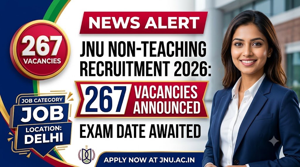JNU Non-Teaching Recruitment 2026: 267 Vacancies Announced, Exam Date Awaited