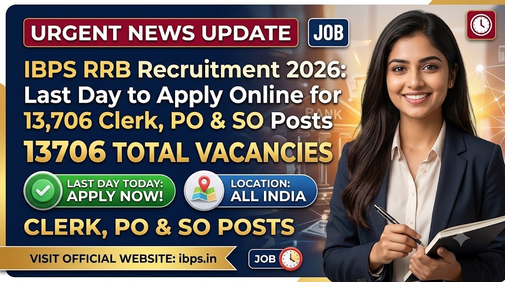 IBPS RRB Recruitment 2026: Last Day to Apply Online for 13,706 Clerk, PO & SO Posts