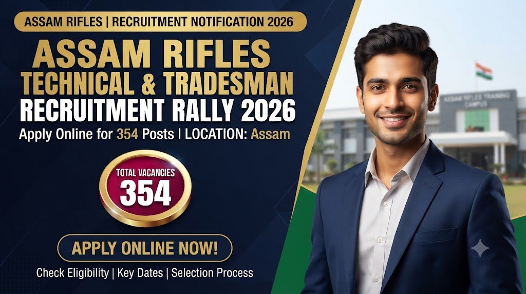 Assam Rifles Technical & Tradesman Recruitment Rally 2026: Apply Online for 354 Posts
