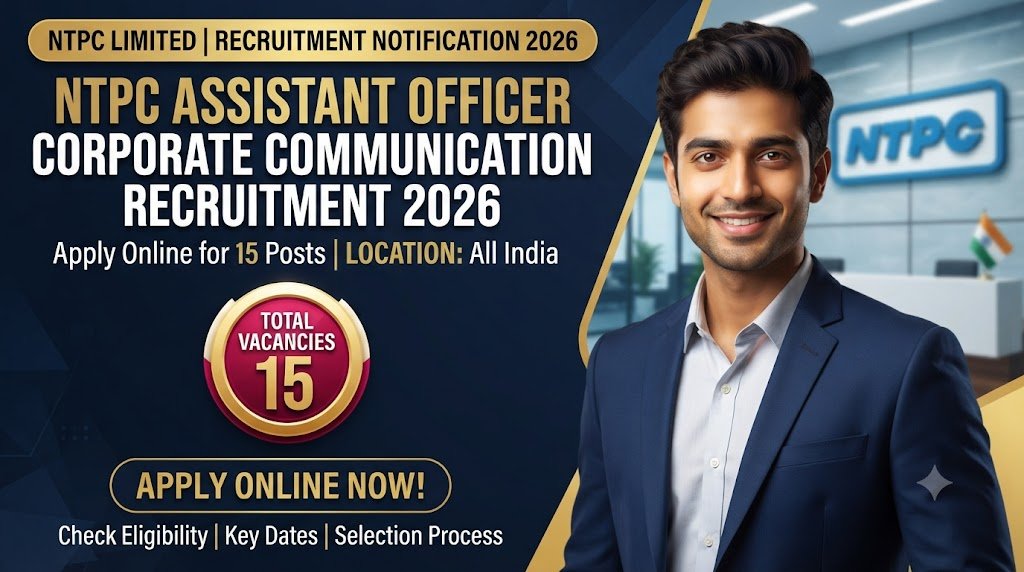 NTPC Assistant Officer Corporate Communication Recruitment 2026: Apply Online for 15 Posts