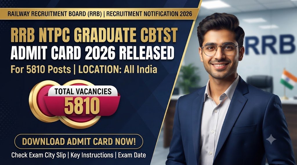 RRB NTPC Graduate CBTST Admit Card 2026 Released for 5810 Posts