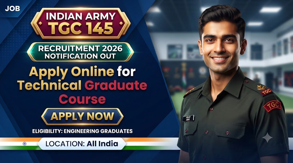 Indian Army TGC 145 Recruitment 2026 Notification Out: Apply Online for Technical Graduate Course