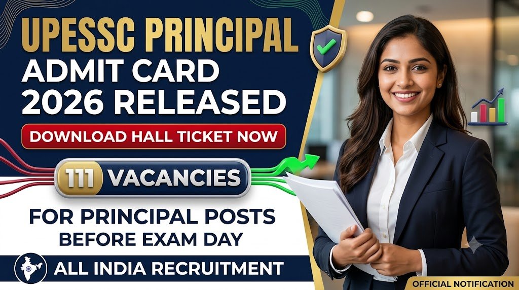 UPESSC Principal Admit Card 2026 Released: Download Hall Ticket for 111 Posts Before Exam Day