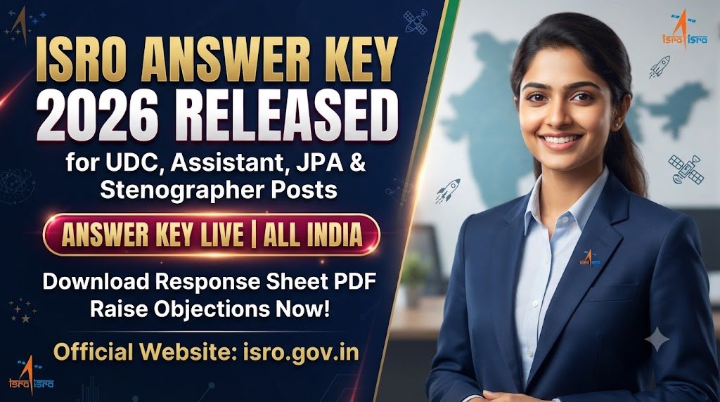 ISRO Answer Key 2026 Released for UDC, Assistant, JPA & Stenographer Posts – Download Response Sheet PDF & Raise Objections