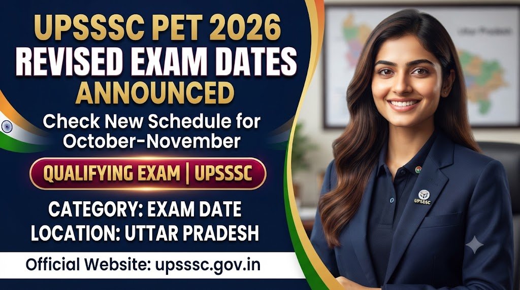 UPSSSC PET 2026 Revised Exam Dates Announced: Check New Schedule for October-November