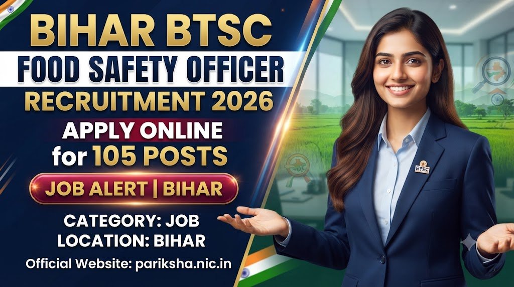 Bihar BTSC Food Safety Officer Recruitment 2026: Apply Online for 105 Posts