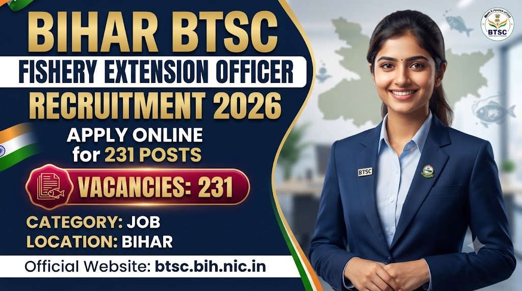 Bihar BTSC Fishery Extension Officer Recruitment 2026: Apply Online for 231 Posts