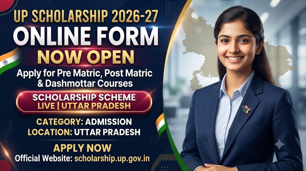 UP Scholarship 2026-27 Online Form: Apply for Pre Matric, Post Matric & Dashmottar Courses