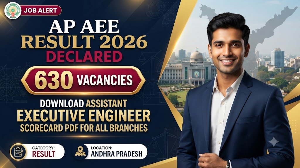 AP AEE Result 2026 Declared: Download Assistant Executive Engineer Scorecard PDF for All Branches