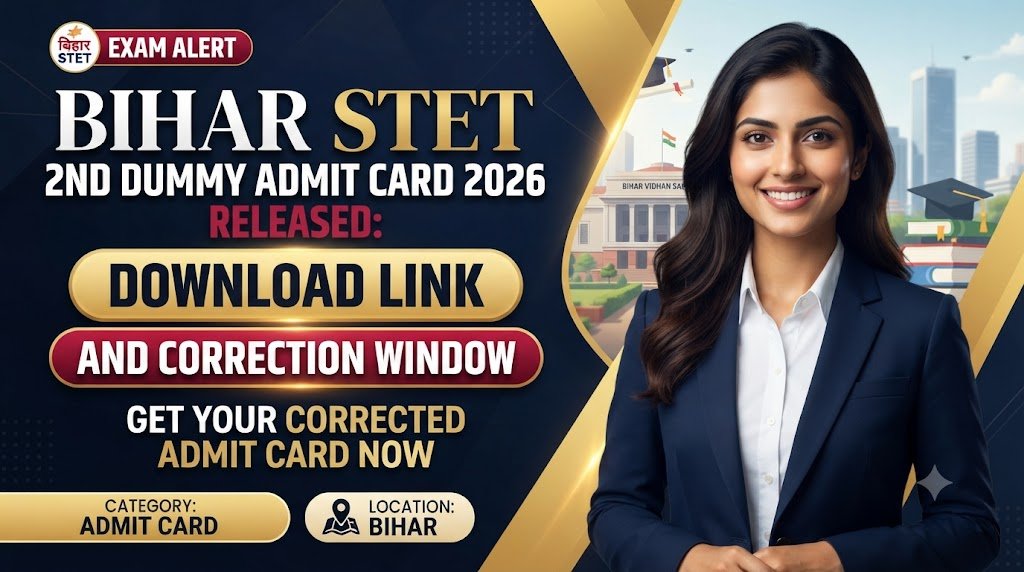 Bihar STET 2nd Dummy Admit Card 2026 Released: Download Link and Correction Window