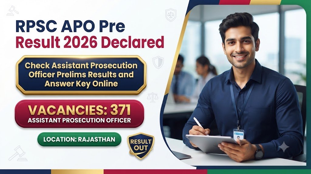 RPSC APO Pre Result 2026 Declared: Check Assistant Prosecution Officer Prelims Results and Answer Key Online