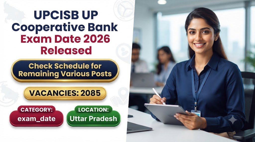 UPCISB UP Cooperative Bank Exam Date 2026 Released: Check Schedule for Remaining Various Posts