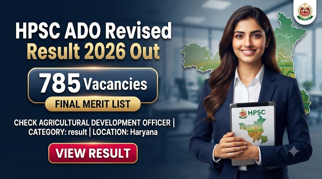 HPSC ADO Revised Result 2026 Out: Check Agricultural Development Officer Final Merit List