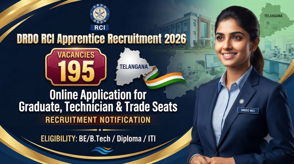 DRDO RCI Apprentice Recruitment 2026: Online Application for 195 Graduate, Technician & Trade Seats