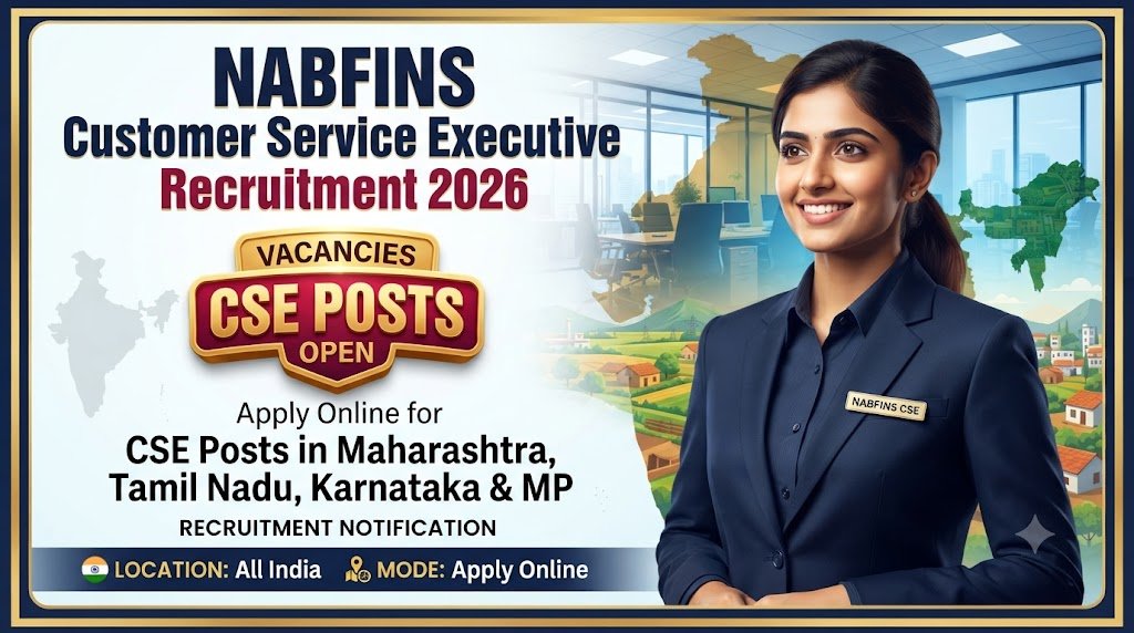 NABFINS Customer Service Executive Recruitment 2026: Apply Online for CSE Posts in Maharashtra, Tamil Nadu, Karnataka & MP