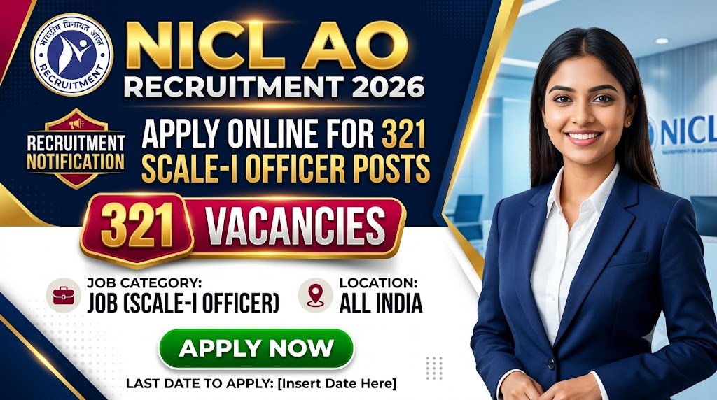 NICL AO Recruitment 2026: Apply Online for 321 Scale-I Officer Posts
