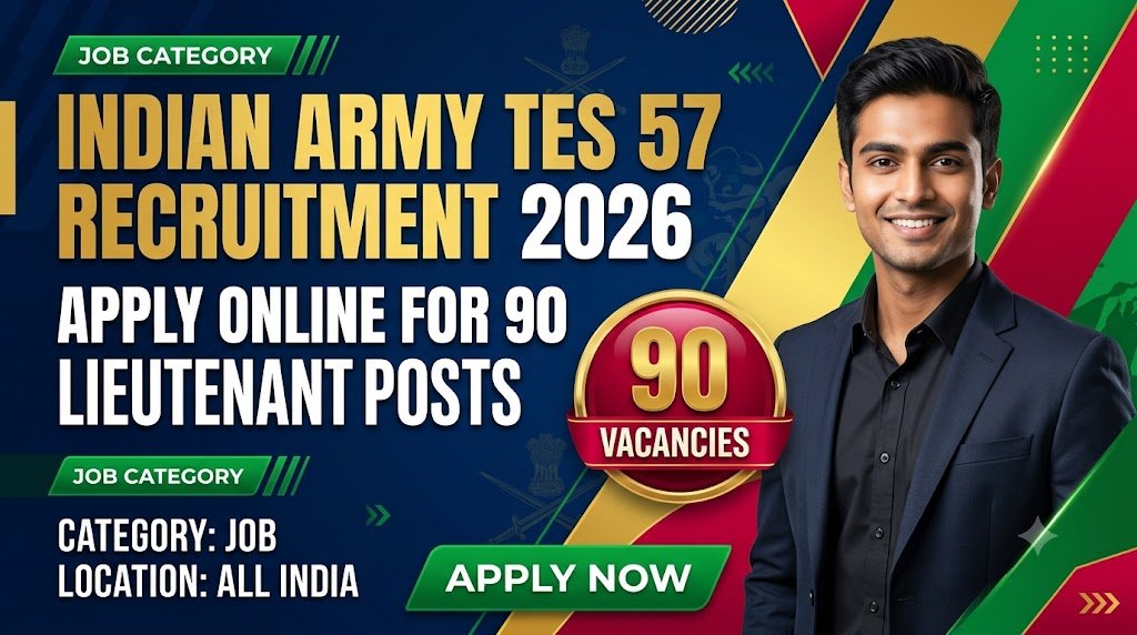 Indian Army TES 57 Recruitment 2026: Apply Online for 90 Lieutenant Posts