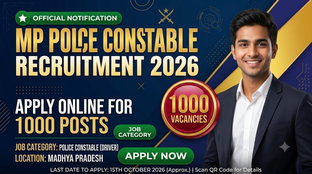 MP Police Constable Driver Recruitment 2026: Apply Online for 1000 Posts