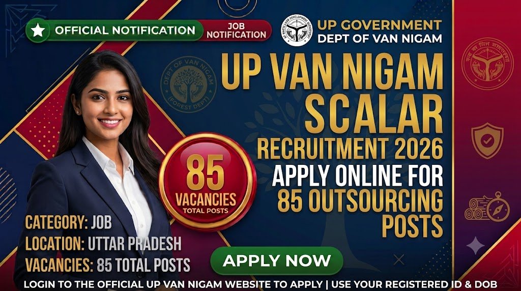 UP Van Nigam Scalar Recruitment 2026: Apply Online for 85 Outsourcing Posts