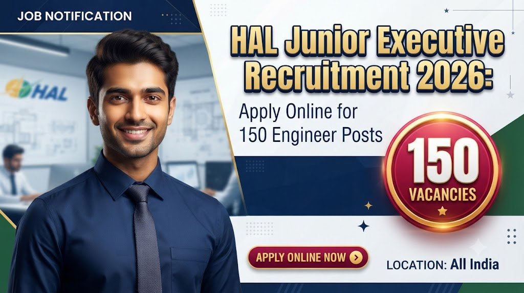 HAL Junior Executive Recruitment 2026: Apply Online for 150 Engineer Posts