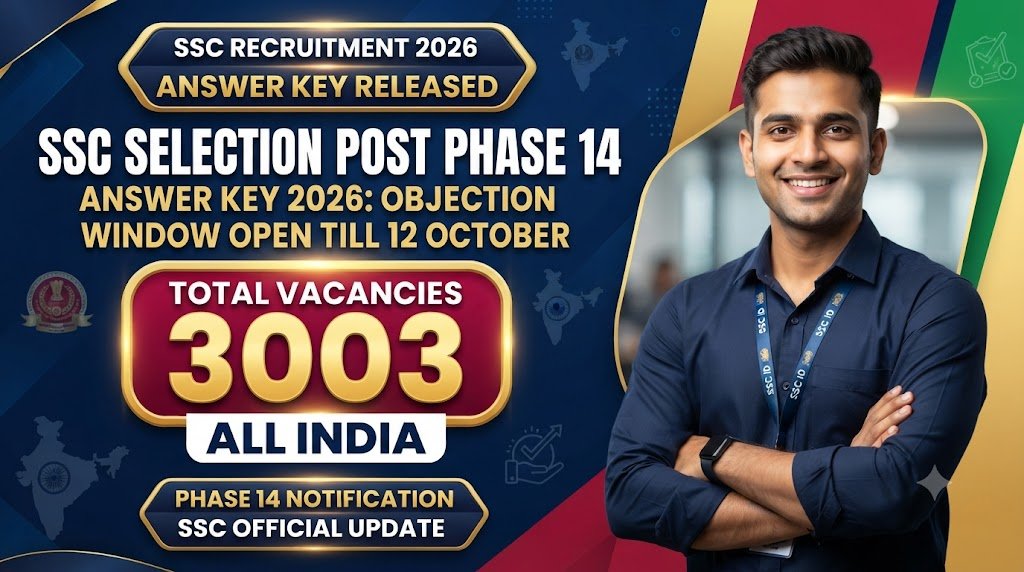 SSC Selection Post Phase 14 Answer Key 2026 Released: Objection Window Open Till 12 October