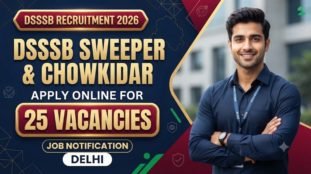 DSSSB Sweeper and Chowkidar Recruitment 2026: Apply Online for 25 Vacancies
