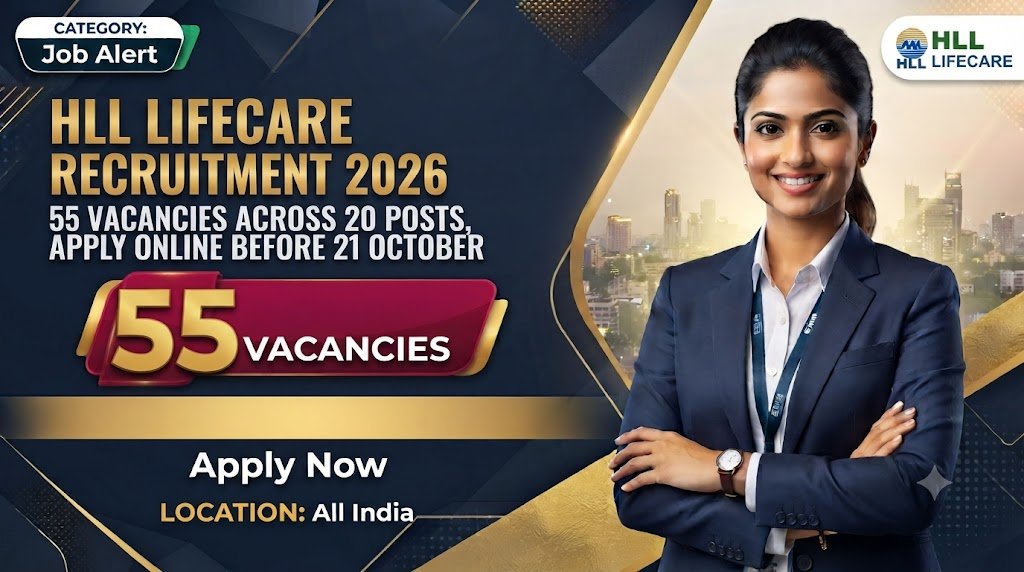 HLL Lifecare Recruitment 2026: 55 Vacancies Across 20 Posts, Apply Online Before 21 October