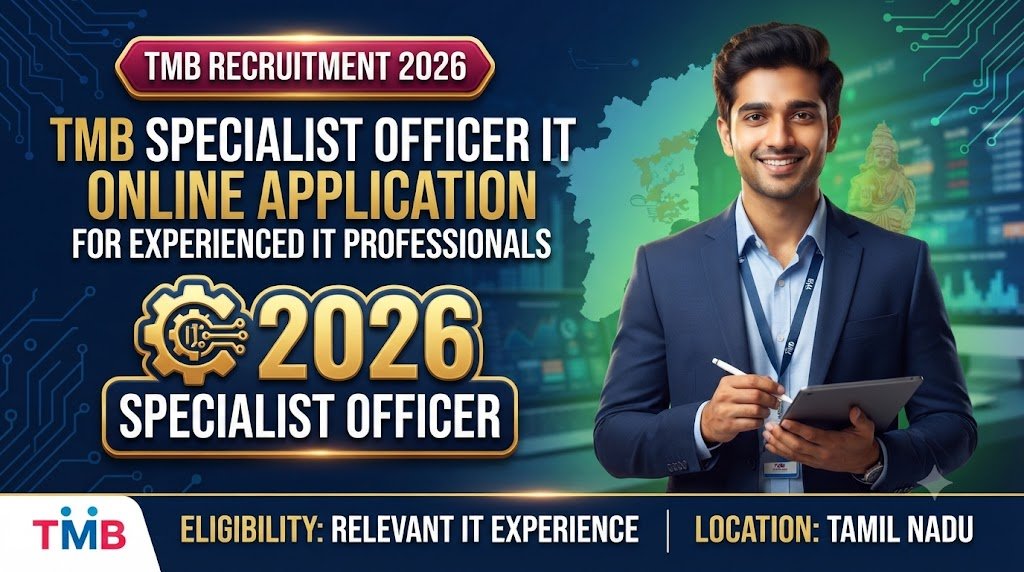 TMB Specialist Officer IT Recruitment 2026: Online Application for Experienced IT Professionals