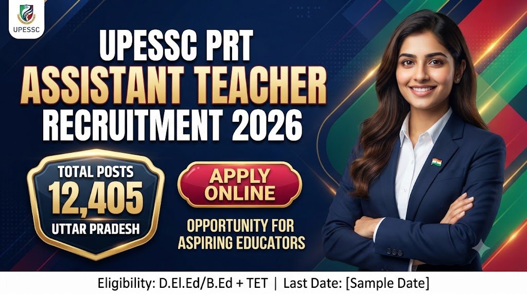UPESSC PRT Assistant Teacher Recruitment 2026: 12,405 Posts, Apply Online