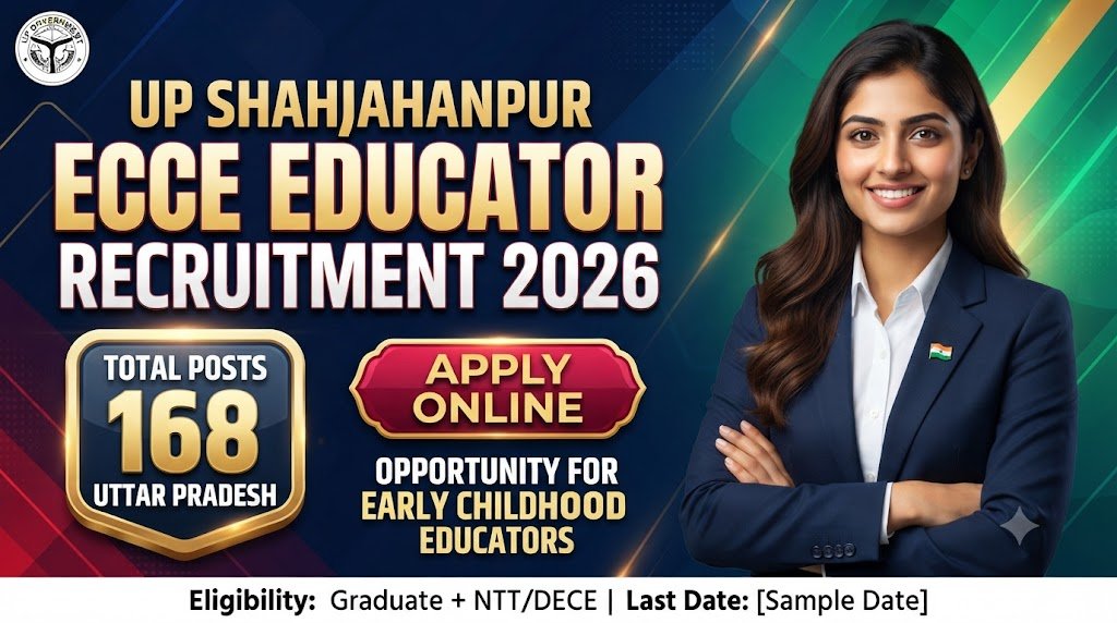 UP Shahjahanpur ECCE Educator Recruitment 2026: 168 Posts, Apply Online
