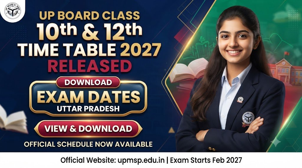 UP Board Class 10th & 12th Time Table 2027 Released: Download Exam Dates