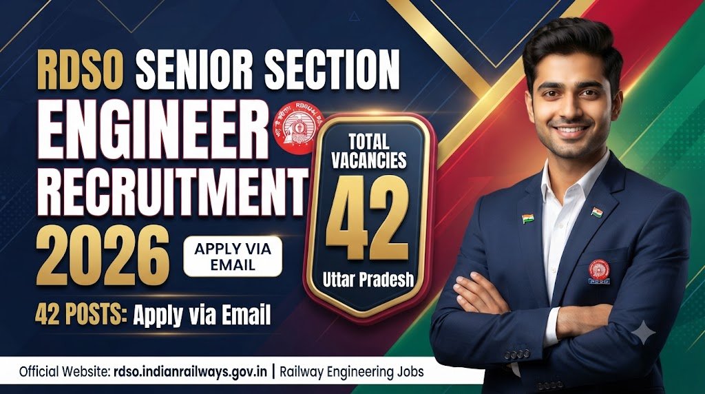 RDSO Senior Section Engineer Recruitment 2026: 42 Posts, Apply via Email