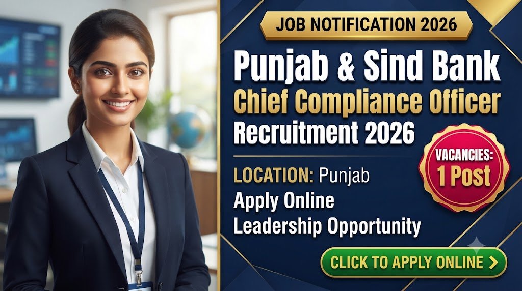 Punjab & Sind Bank Chief Compliance Officer Recruitment 2026: Apply Online for 1 Post