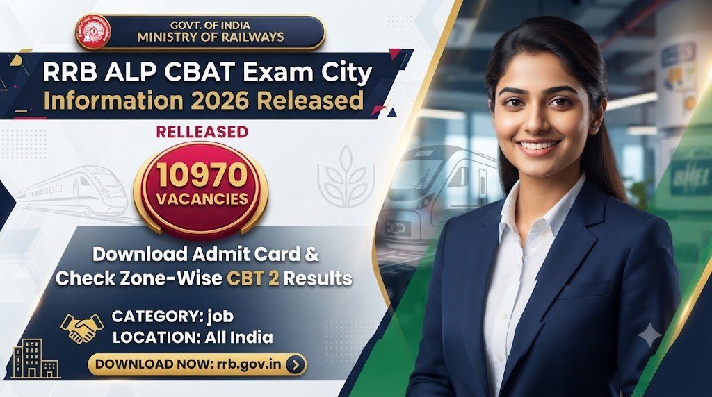 RRB ALP CBAT Exam City Information 2026 Released: Download Admit Card & Check Zone-Wise CBT 2 Results