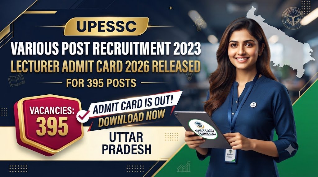 UPPSC Various Post Recruitment 2023 Lecturer Admit Card 2026 Released for 395 Posts