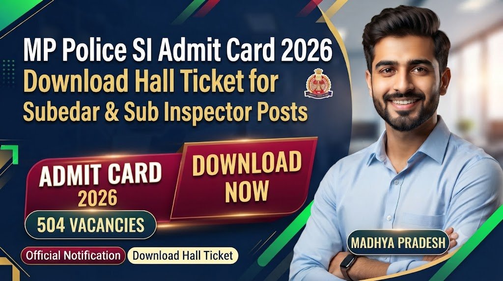 MP Police SI Admit Card 2026 Released: Download Hall Ticket for 504 Subedar & Sub Inspector Posts