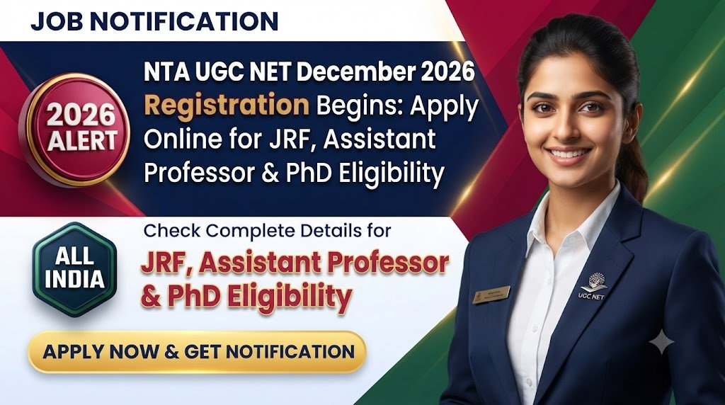NTA UGC NET December 2026 Registration Begins: Apply Online for JRF, Assistant Professor & PhD Eligibility