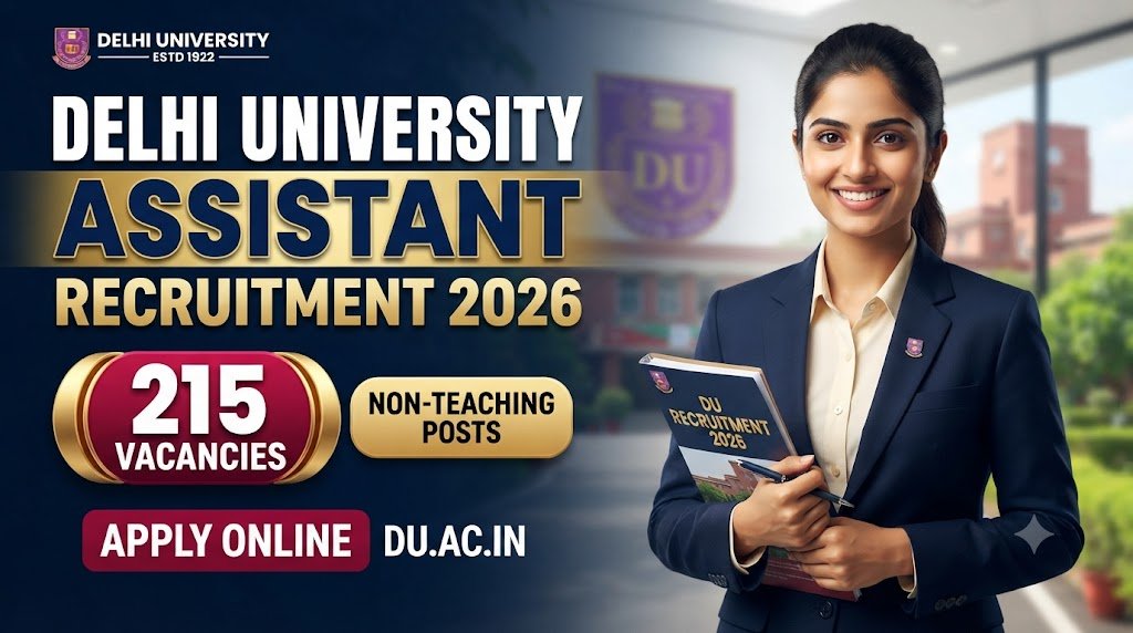 Delhi University Assistant Recruitment 2026: Apply Online for 215 Non-Teaching Posts
