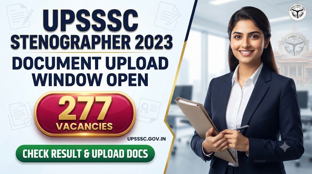 UPSSSC Stenographer 2023 Document Upload Window Open: Check Skill Test Result and Next Steps